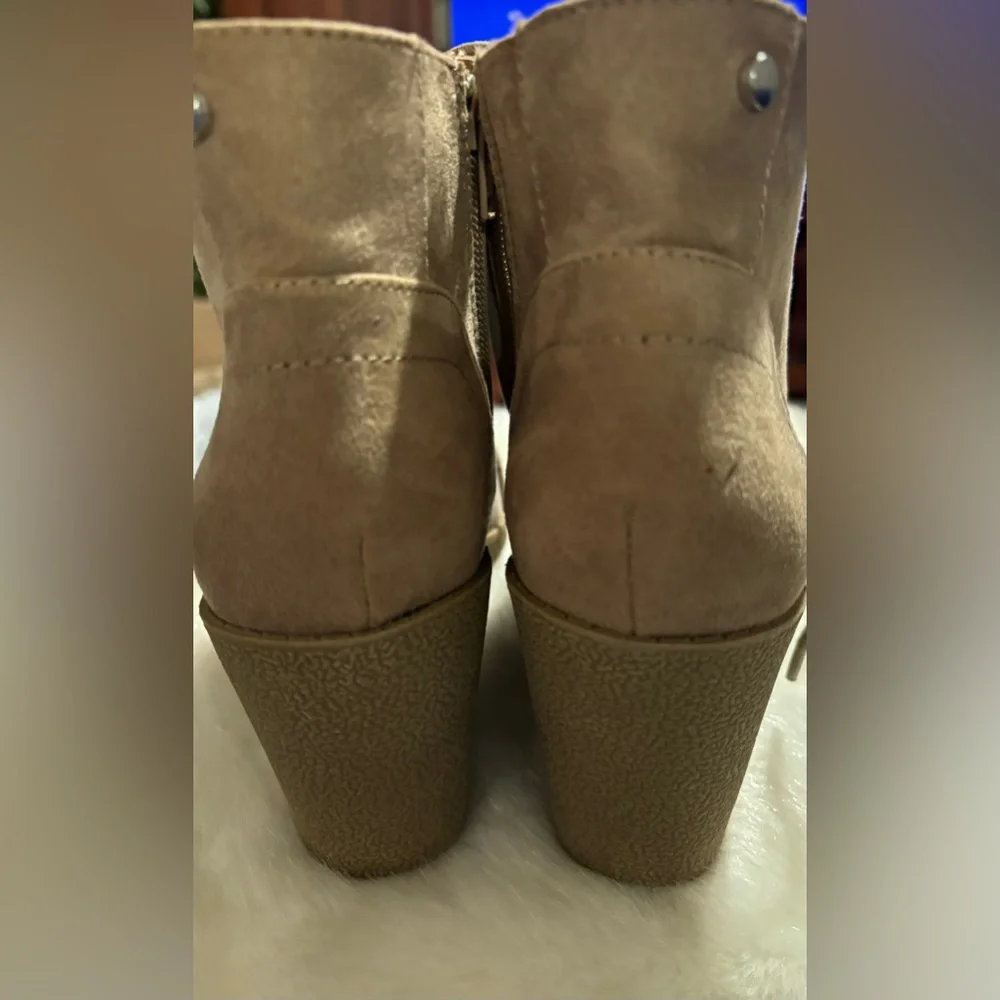Lace Up Wedge Heel Bootie (Style &CO) -Size 7